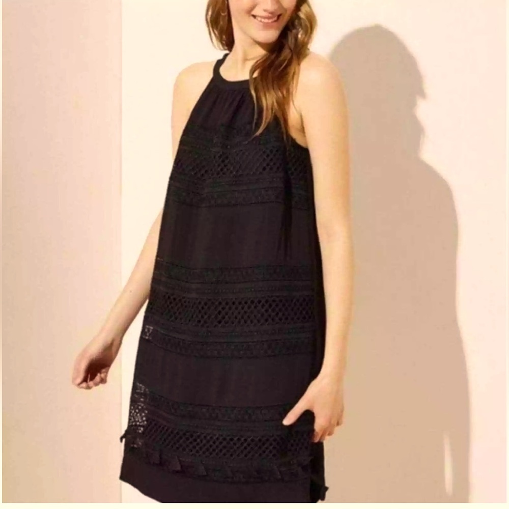 Loft NWT Sz. XS Tassel Halter Swing Dress
